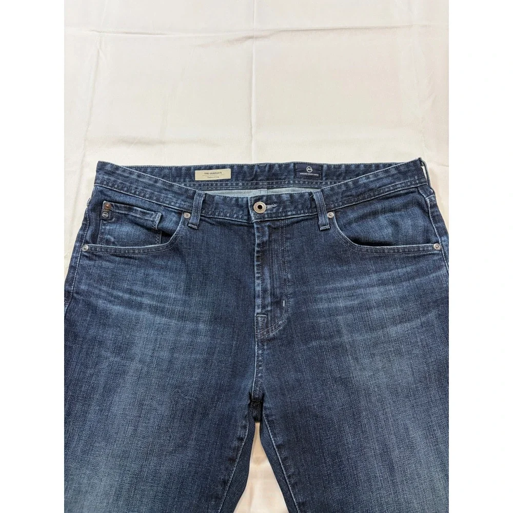 AG Adriano Goldschmied The Graduate Tailored Leg Dark Wash Jeans Mens 36x30